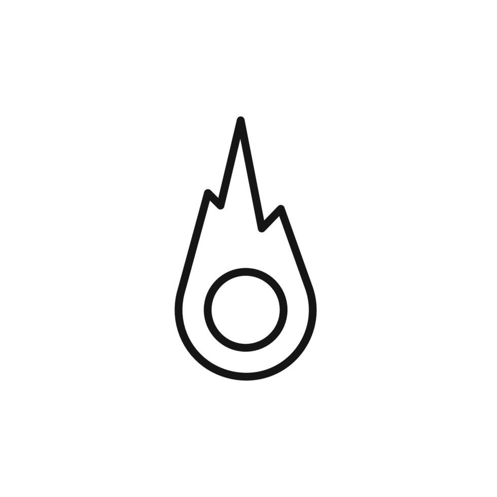 Bright Comet Icon for Astronomy Education and Stargazing Guides vector