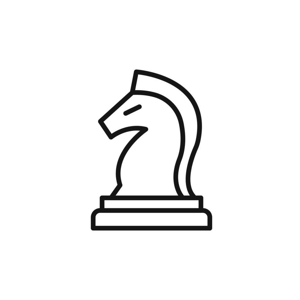 Tactical Move Chess Piece Icon for Strategy Games vector