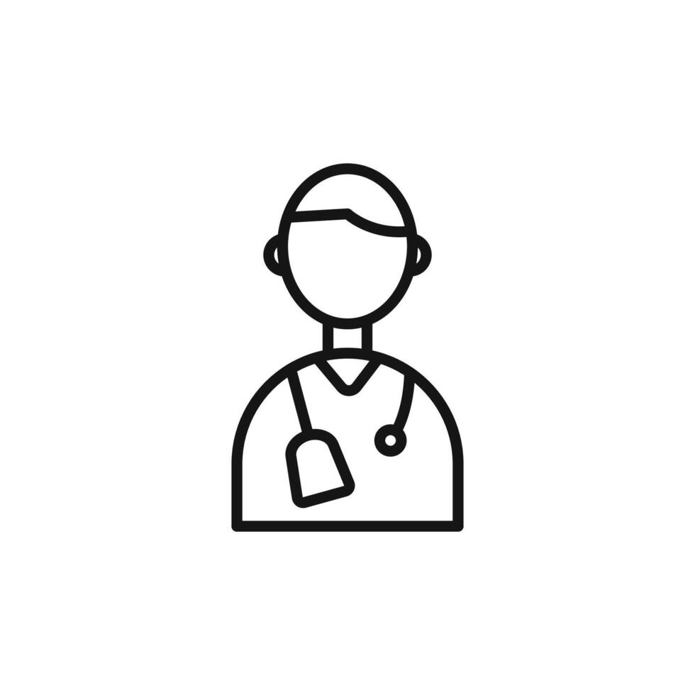 Healthcare Doctor Icon for Medical Consultations and Health Apps vector