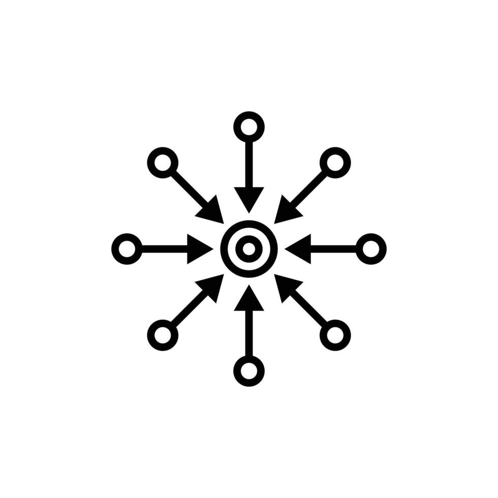 Centralized System Icon Perfect for Network and IT Solutions vector