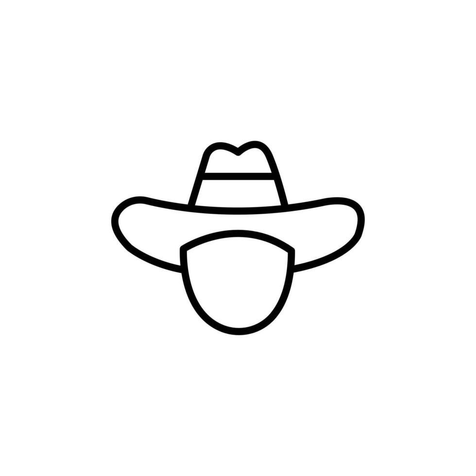 Cowboy Icon Ideal for Western and Ranch Themes vector