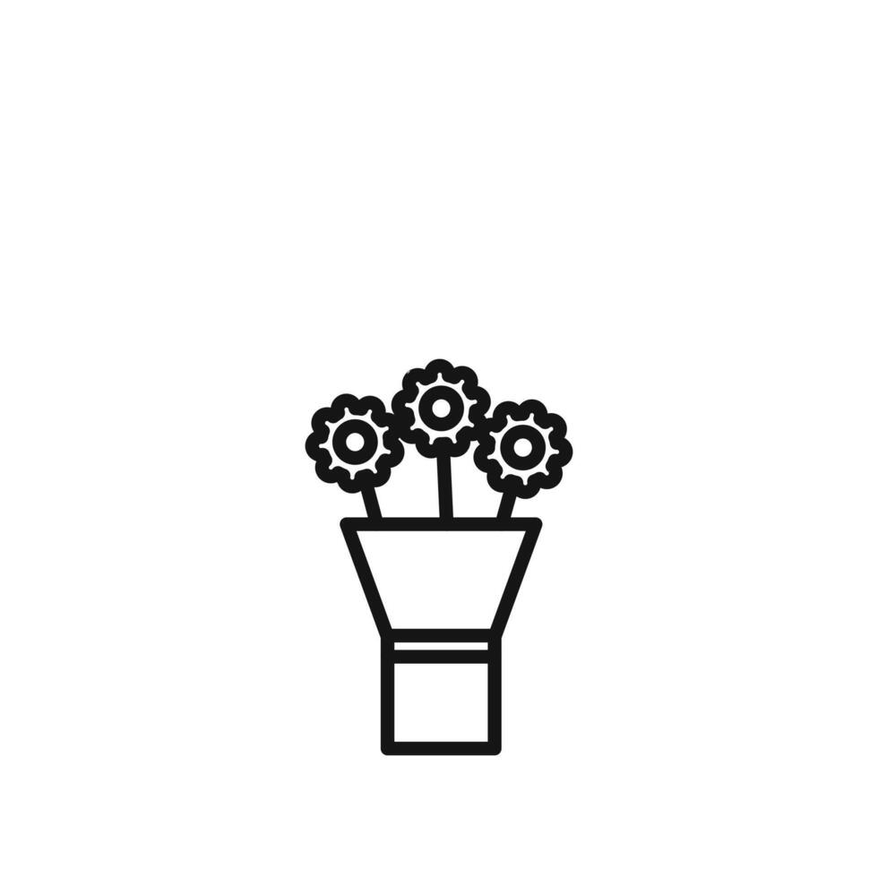 Flower Bouquet Icon Collection Floral Design Illustrations for Events and Celebrations vector