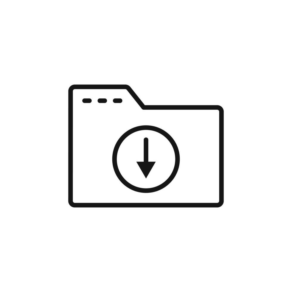 Download Folder Icon Ideal for Digital Storage and File Management vector