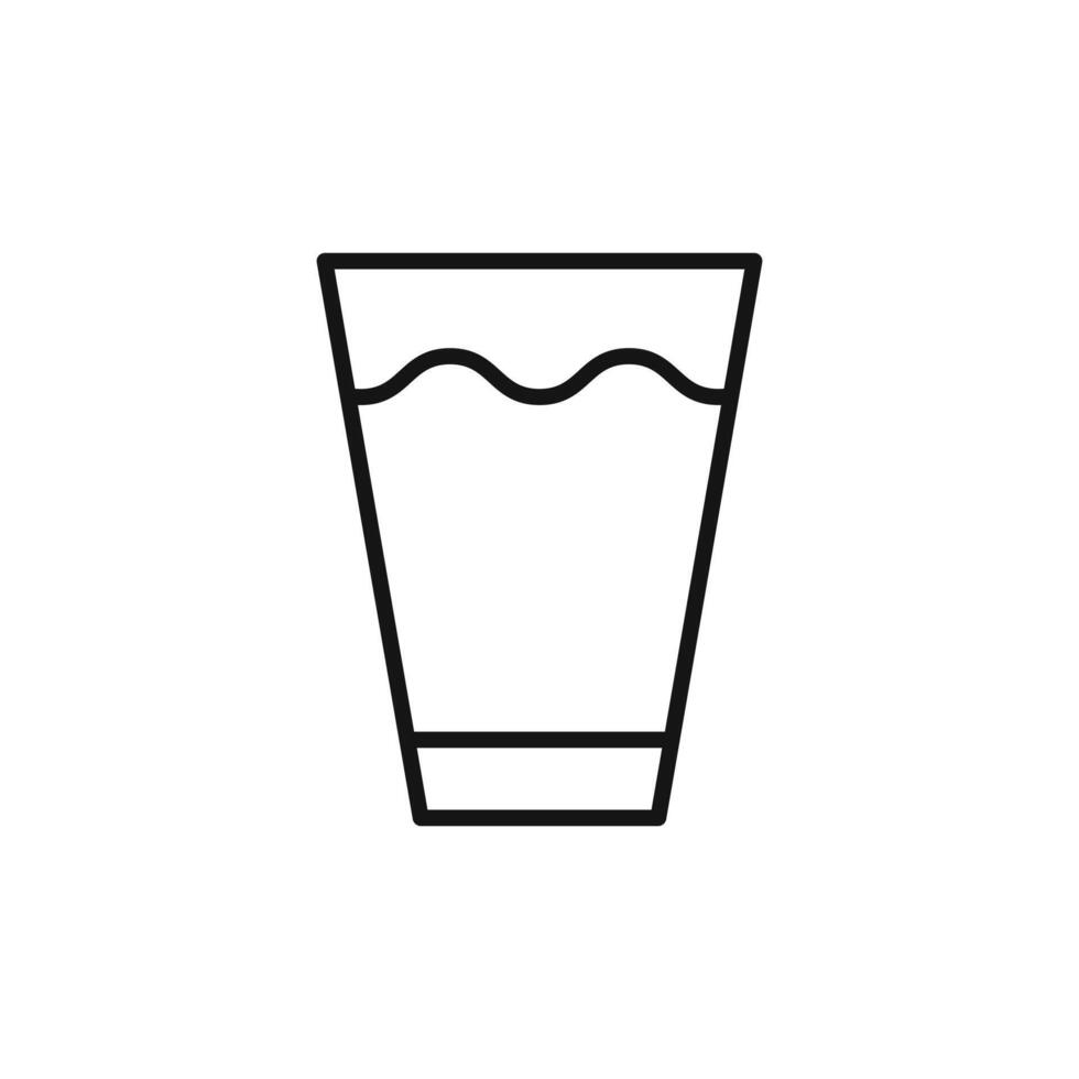 Glass Icon for Wine Tasting Events and Bar Menus vector