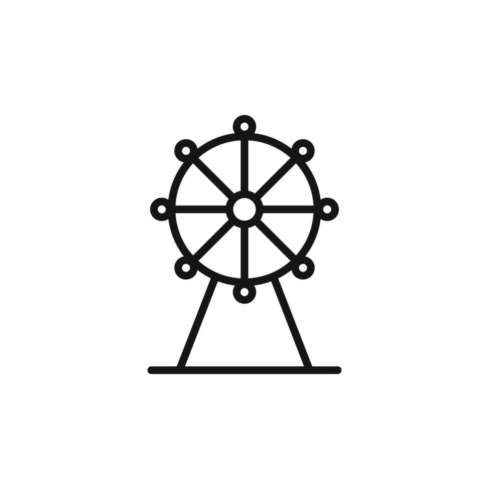 Ferris Wheel Icon Set Amusement Park Ride Illustrations for Festivals and Events vector