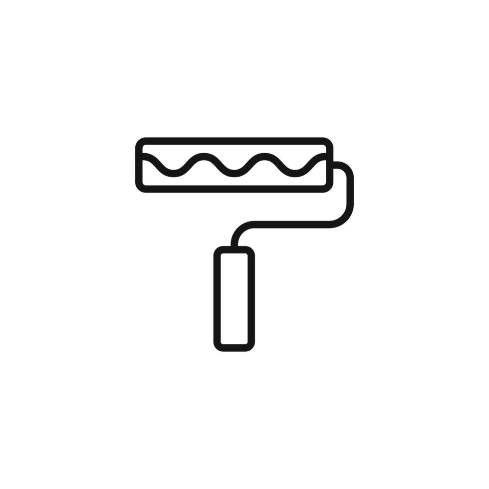 House Paint Roller Icon Perfect for Home Renovation vector