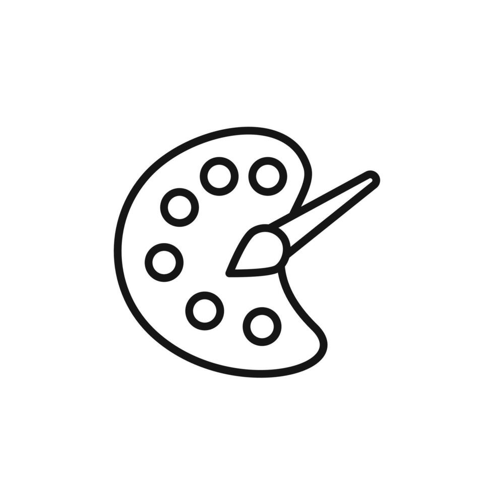 Palette icon set vector