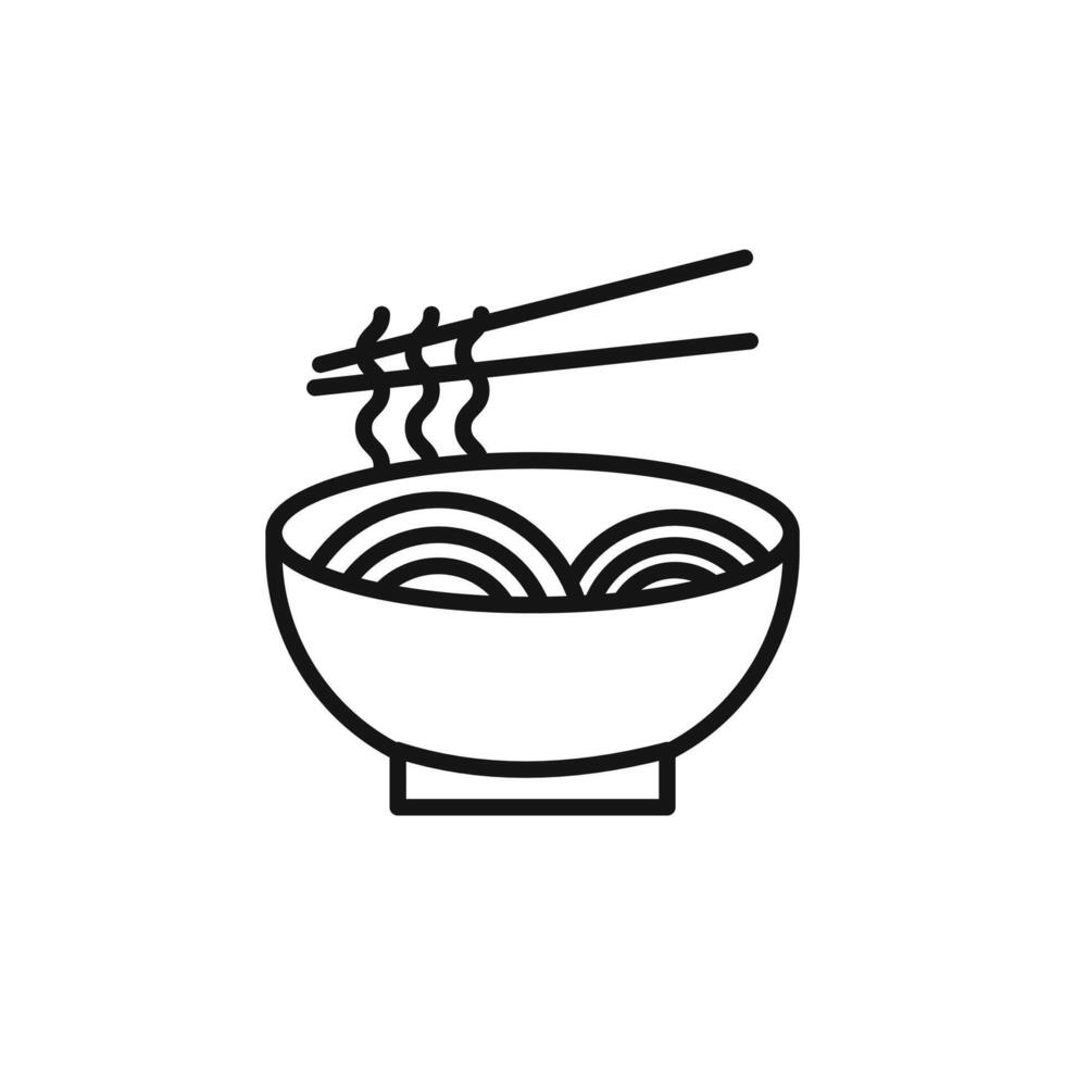 Noodles Icon Collection Asian Food Illustrations for Culinary and Dining vector