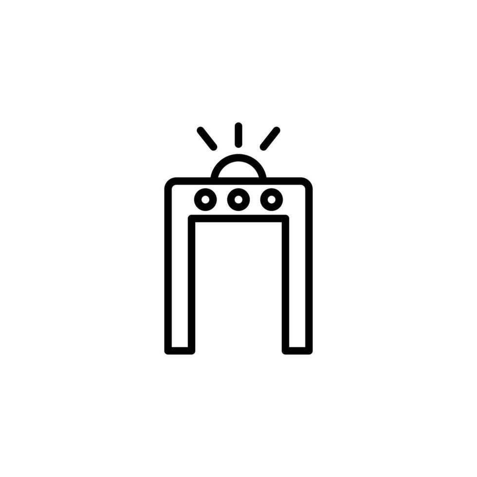 Security Metal Detector Icon Ideal for Safety and Detection Tools vector