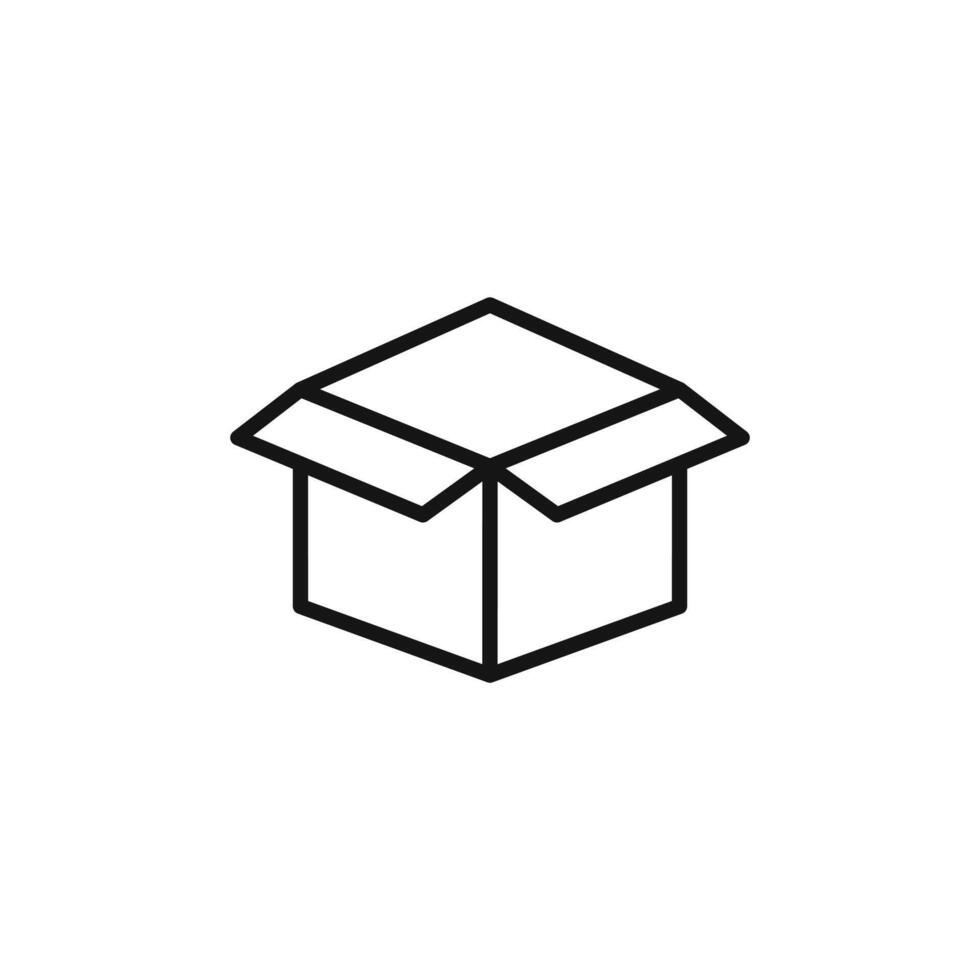 Unboxing Open Box Icon for Product Reviews vector