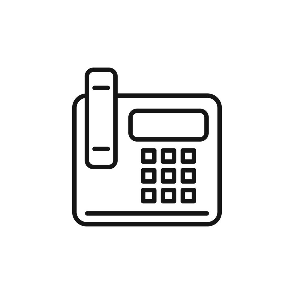 Office Desk Phone Icon Ideal for Business Communications vector