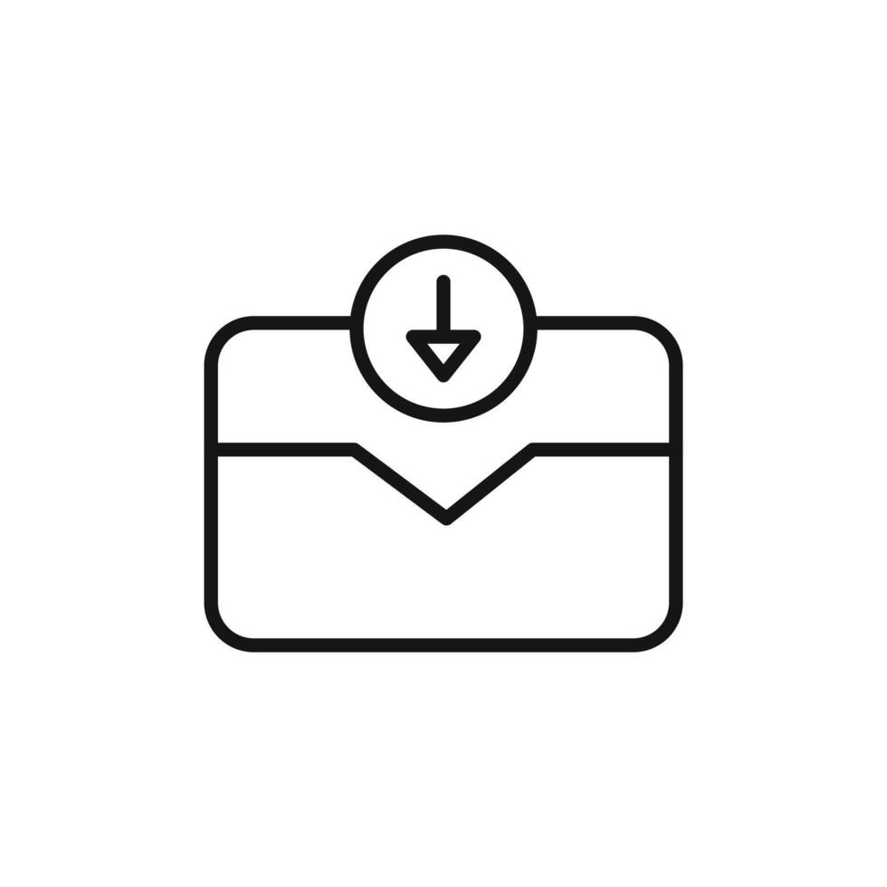 Email Inbox Icon Perfect for Messaging and Communication vector