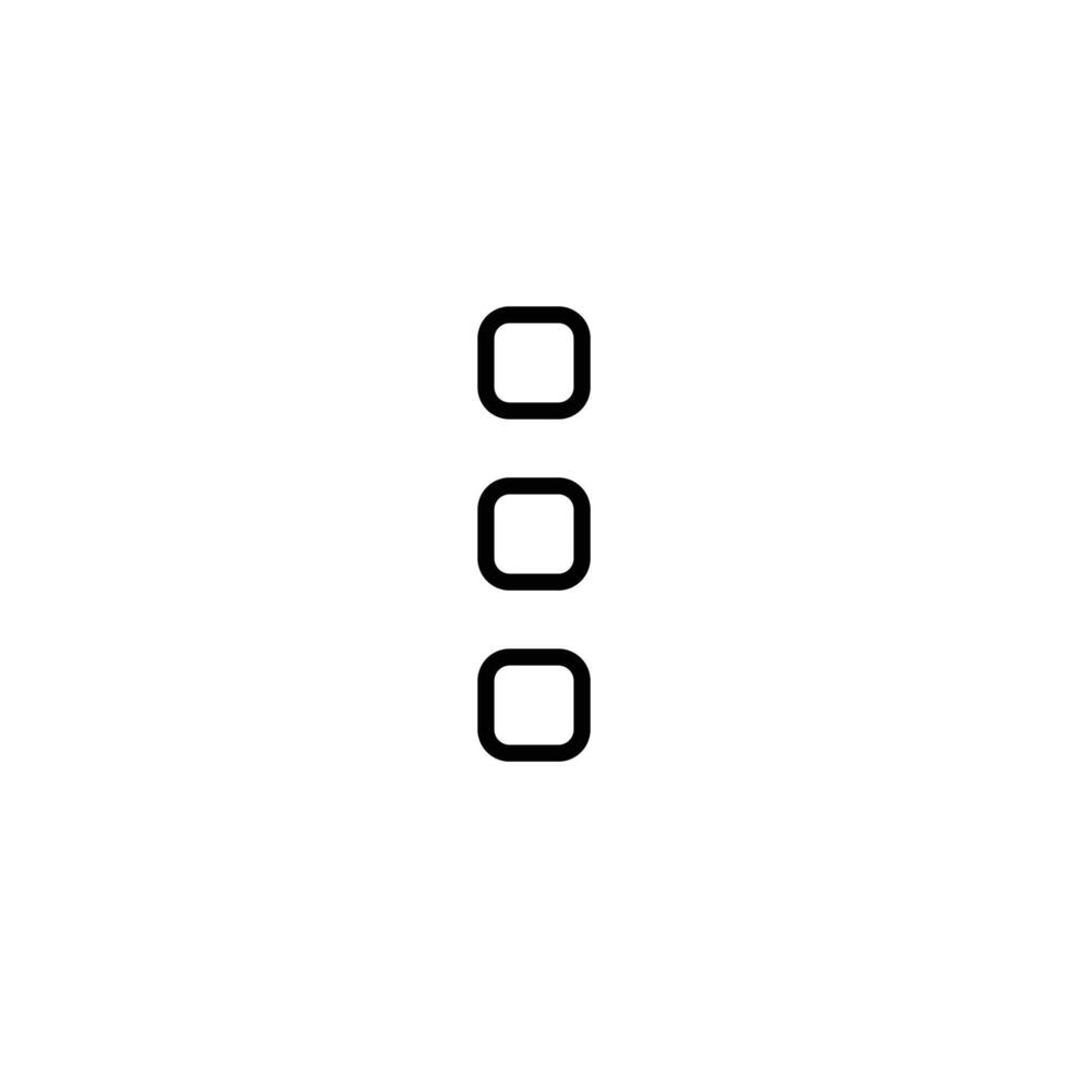 Interface Menu Dots Icon Perfect for App and Website Navigation vector