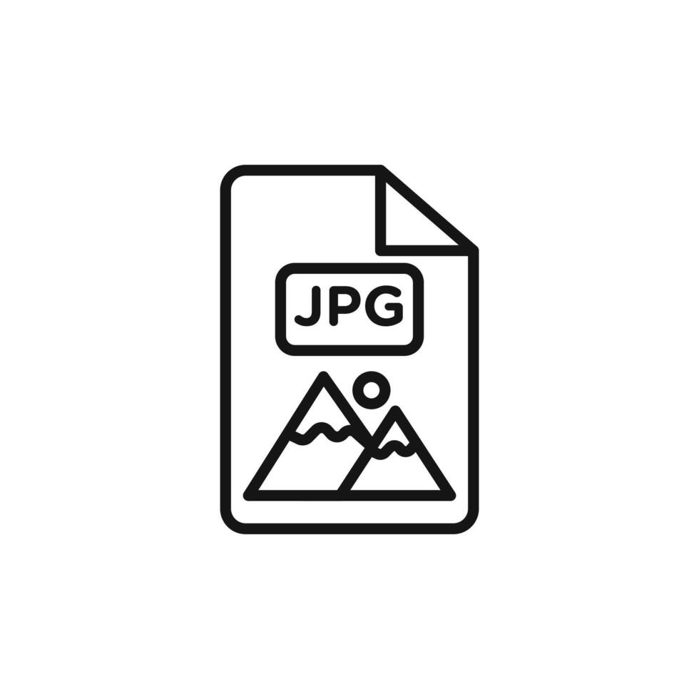JPG Icon Set Digital Image Format Illustrations for Technology and Photography Projects vector