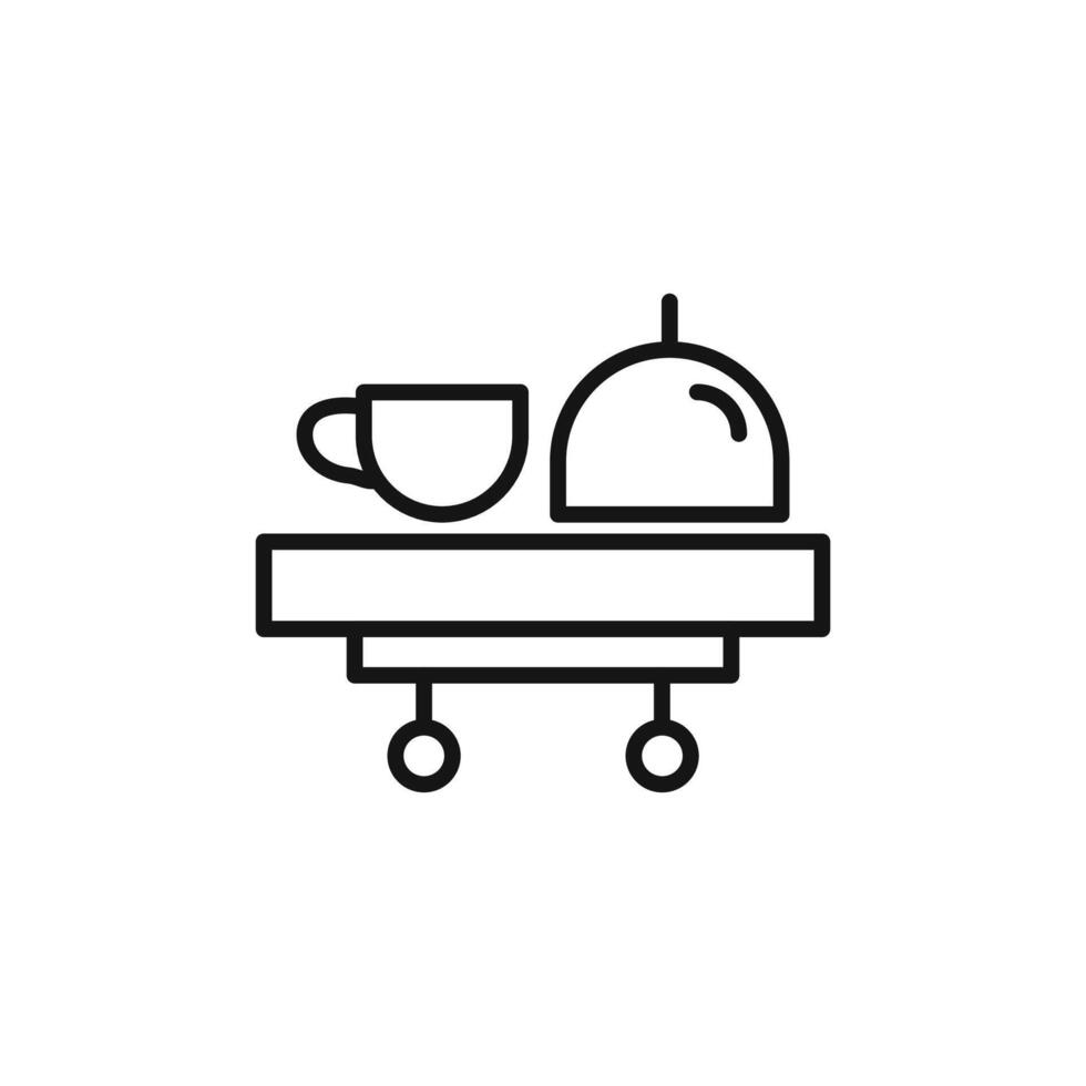 Hospitality Room Service Icon Perfect for Hotels vector