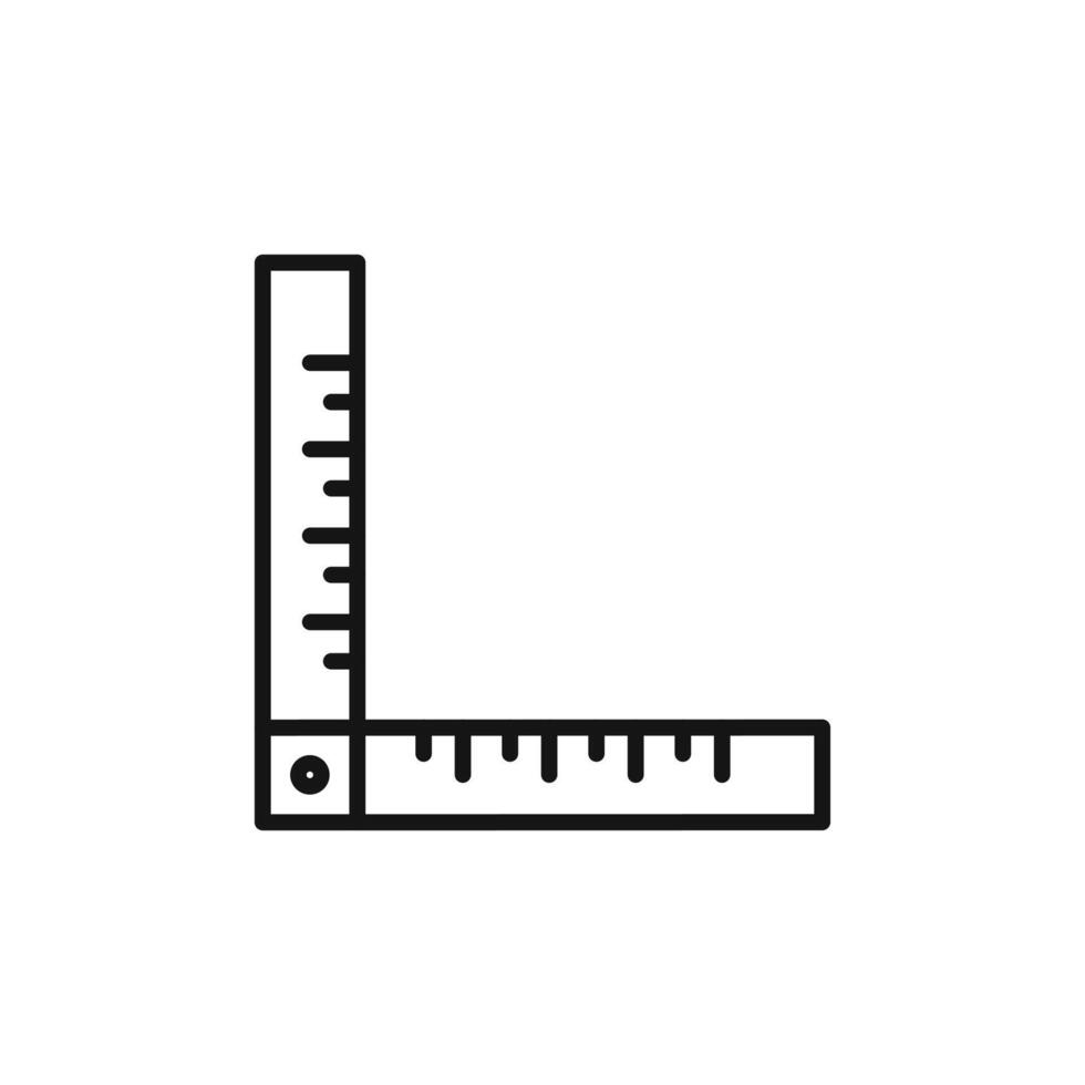 Measurement Ruler Combined Icon for Design and Engineering Tools vector