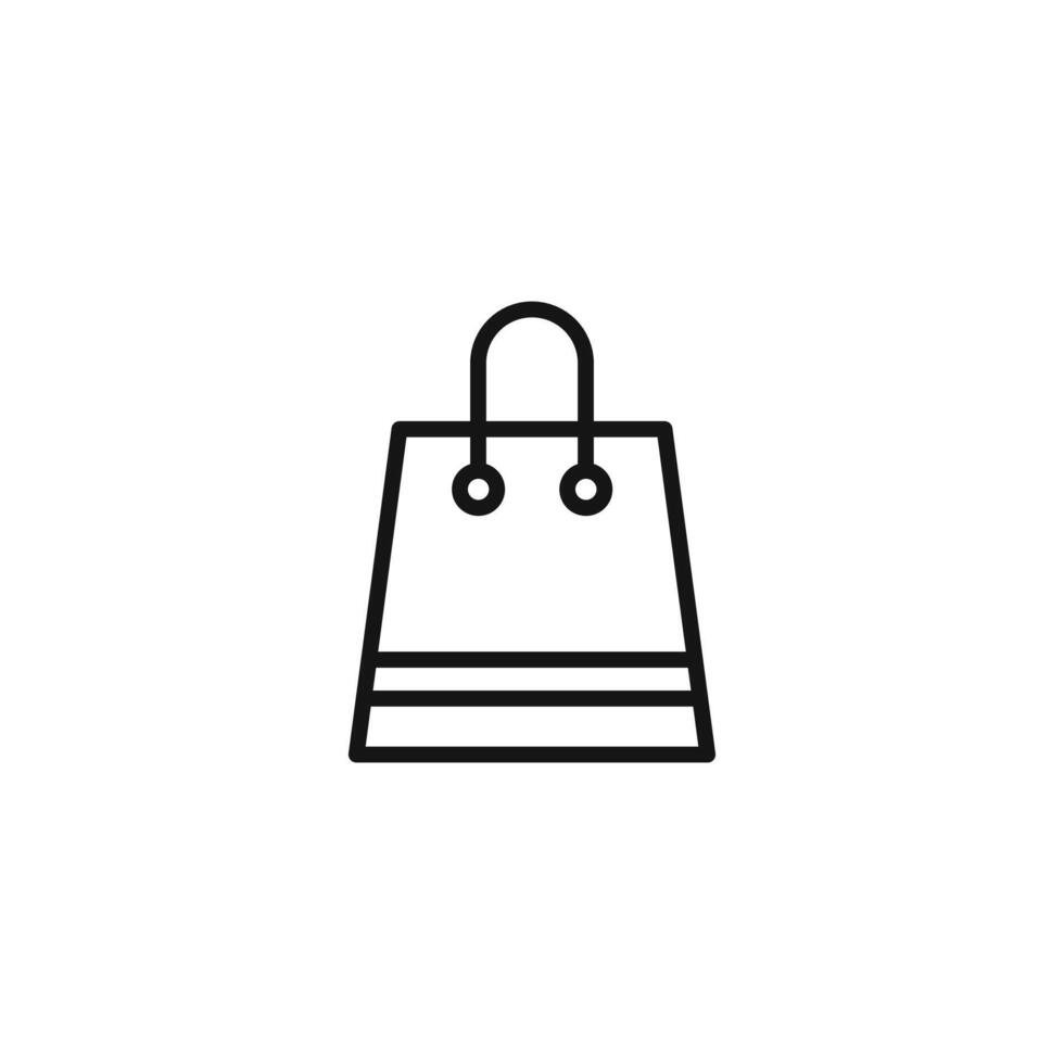 Shopping bag icon vector