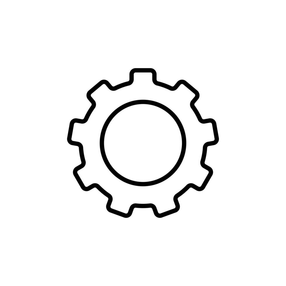 Gear Settings Icon Perfect for System Configuration and Preferences vector