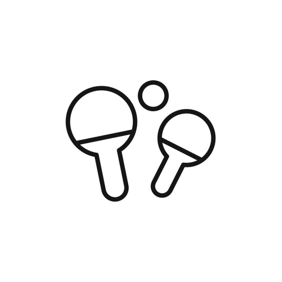 Ping Pong Icon Collection Table Tennis Equipment Illustrations for Sport Events vector