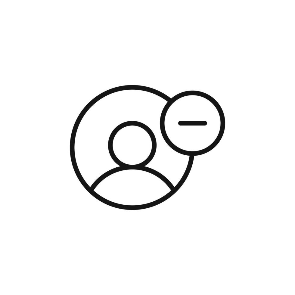 Deactivate Remove User Icon for Account Deletion and User Management vector