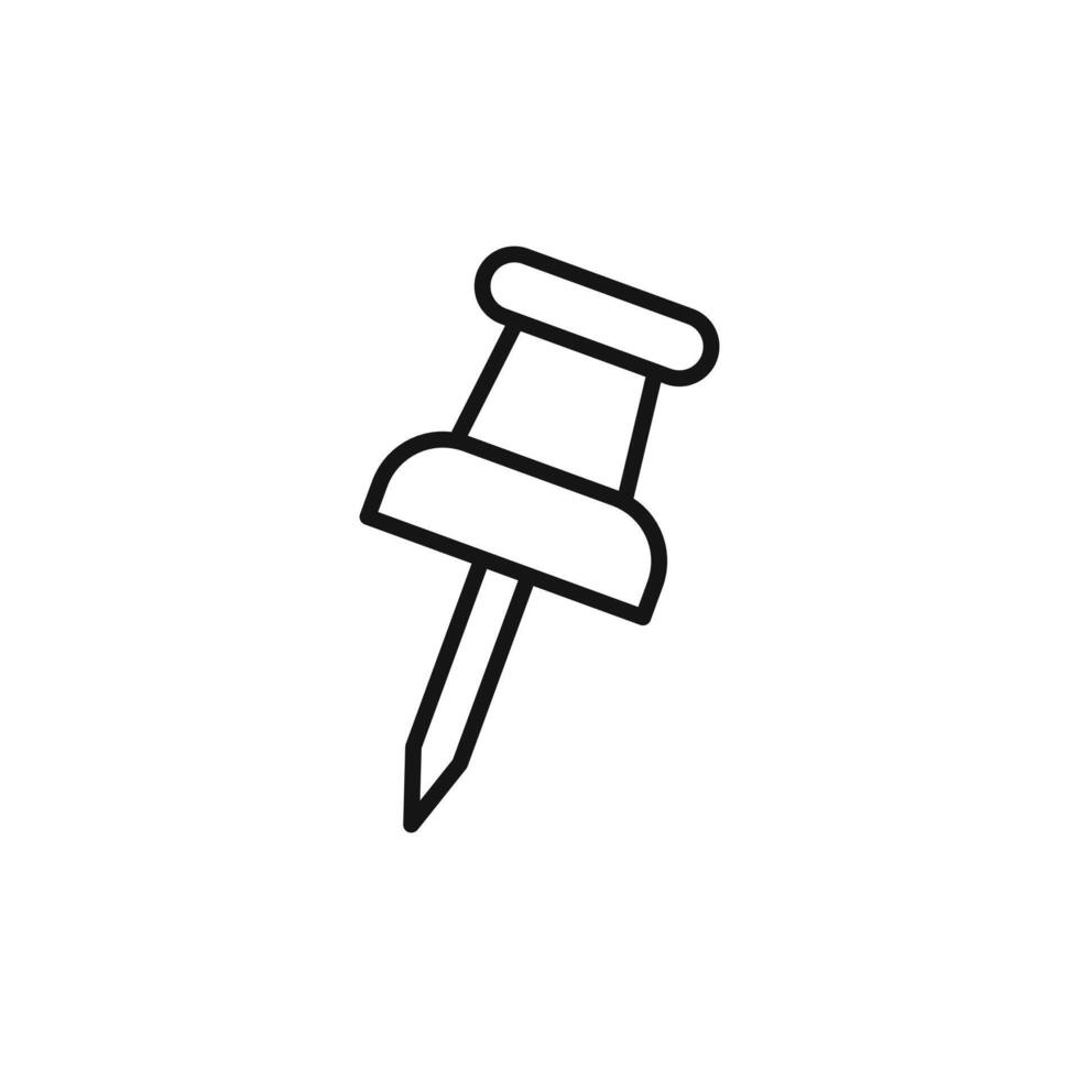 Push Pin Thumbtack Icon Perfect for Organizing and Pinning vector