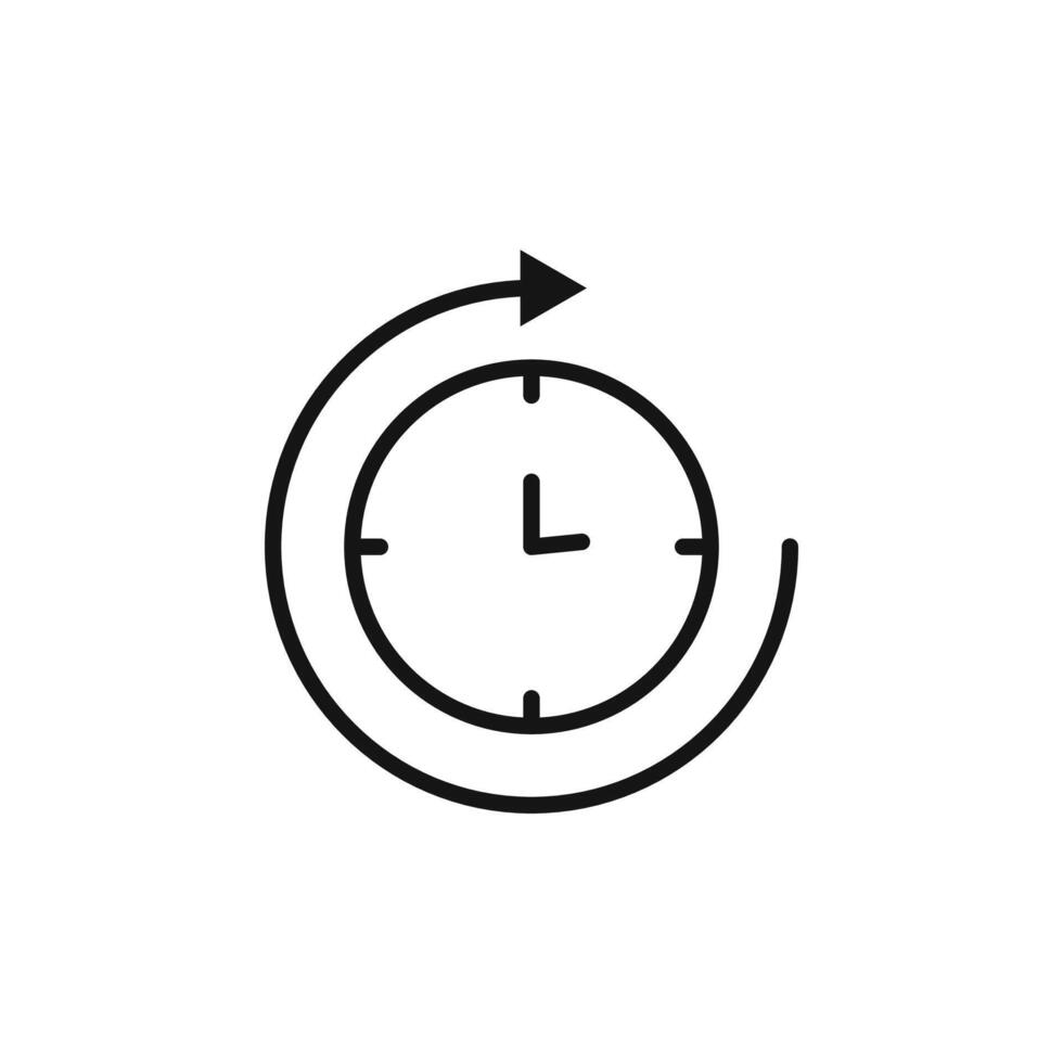 Time Forward Icon Ideal for Scheduling Future Events vector