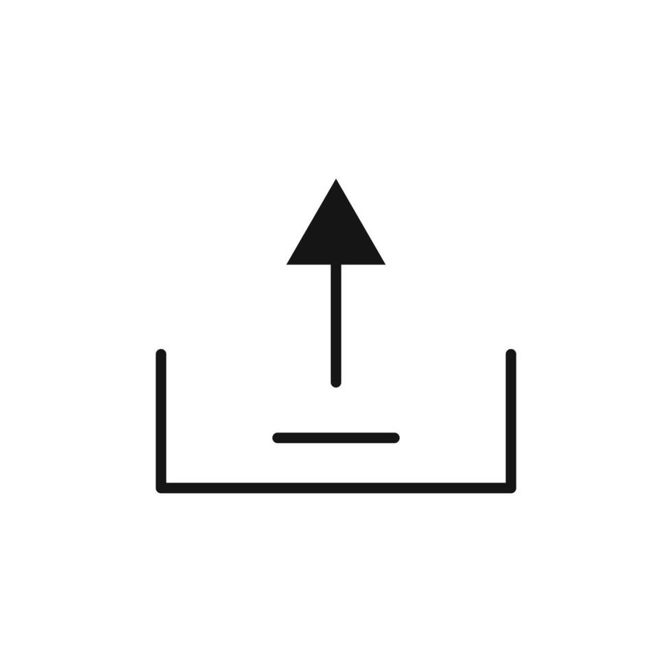 Digital Upload Icon Perfect for File Sharing and Media Uploads vector