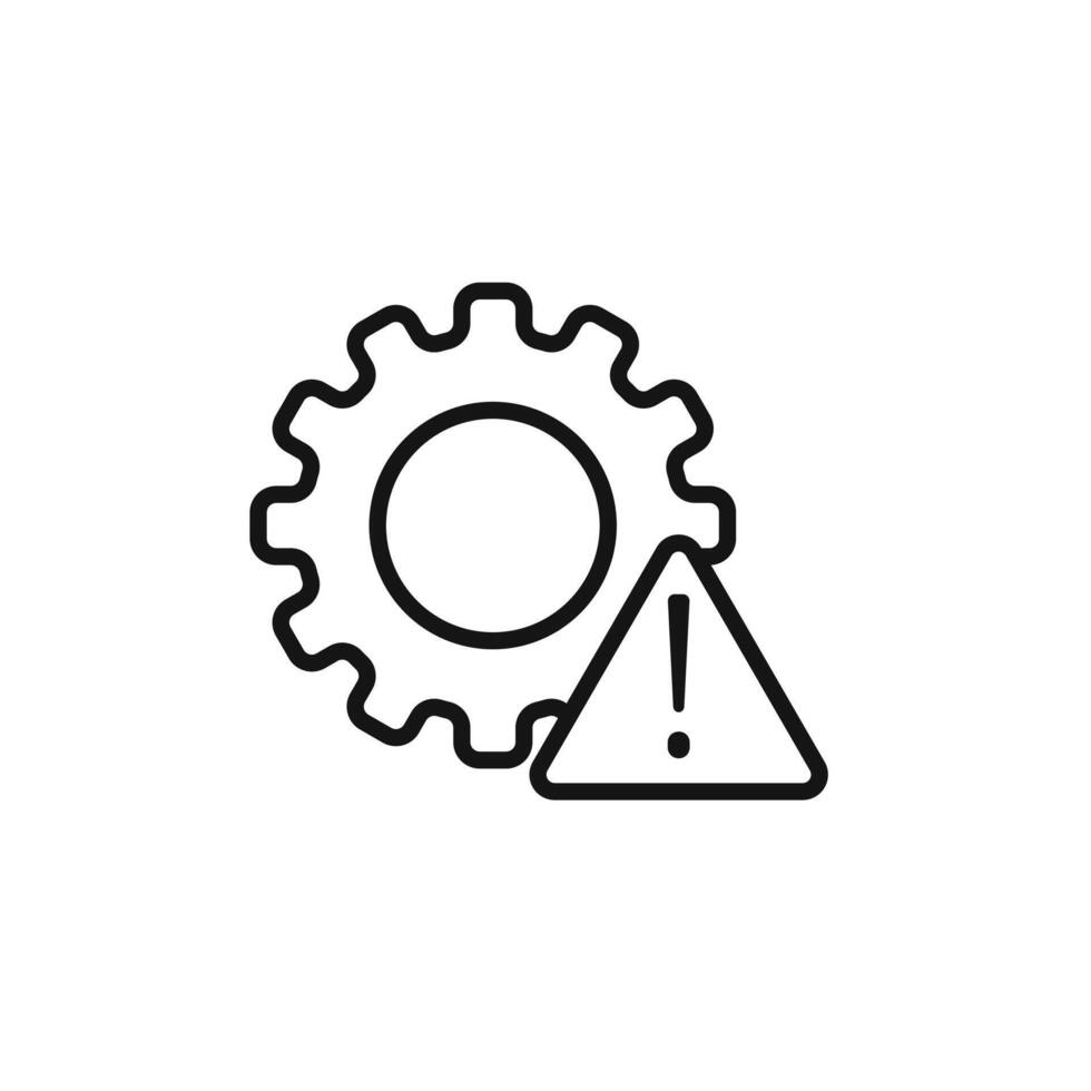 Alert Technical Warning Icon for IT Support and System Alerts vector