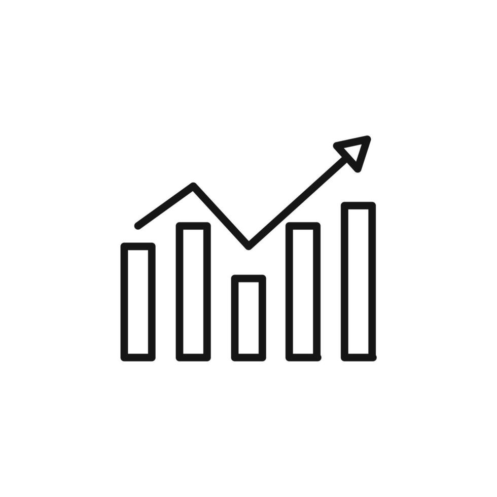 Trend Arrow Icon for Market Analysis and Business Growth vector