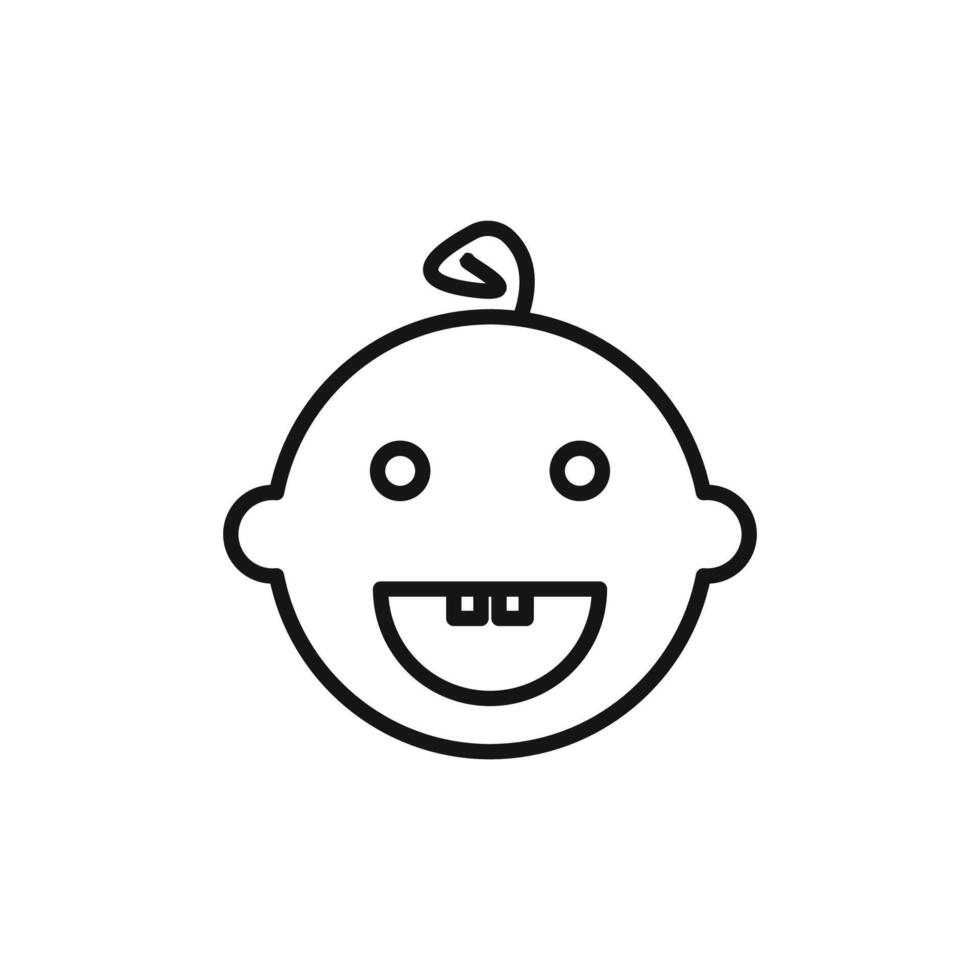 baby dental icon logo sign outline vector