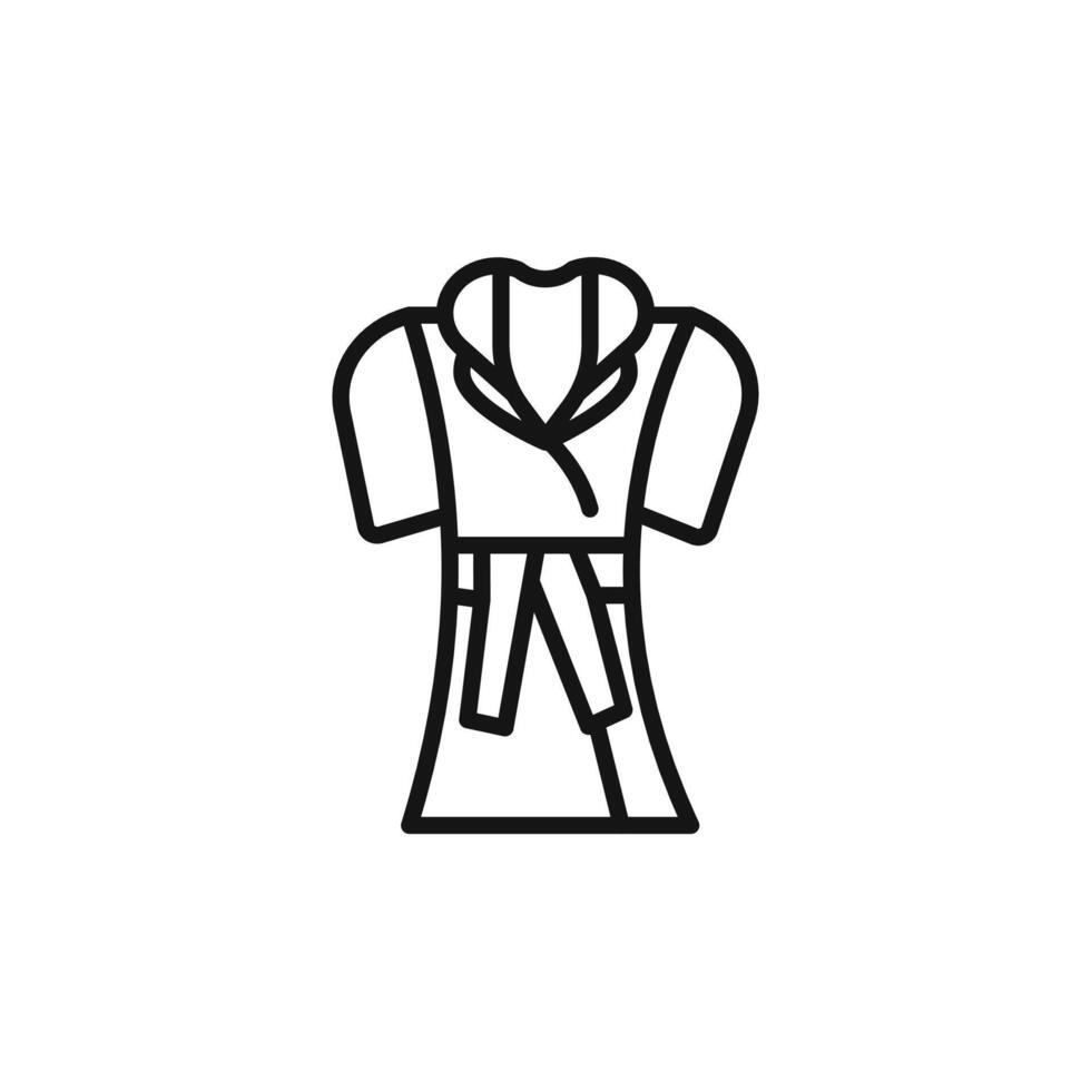 Bathrobe icon logo sign outline vector