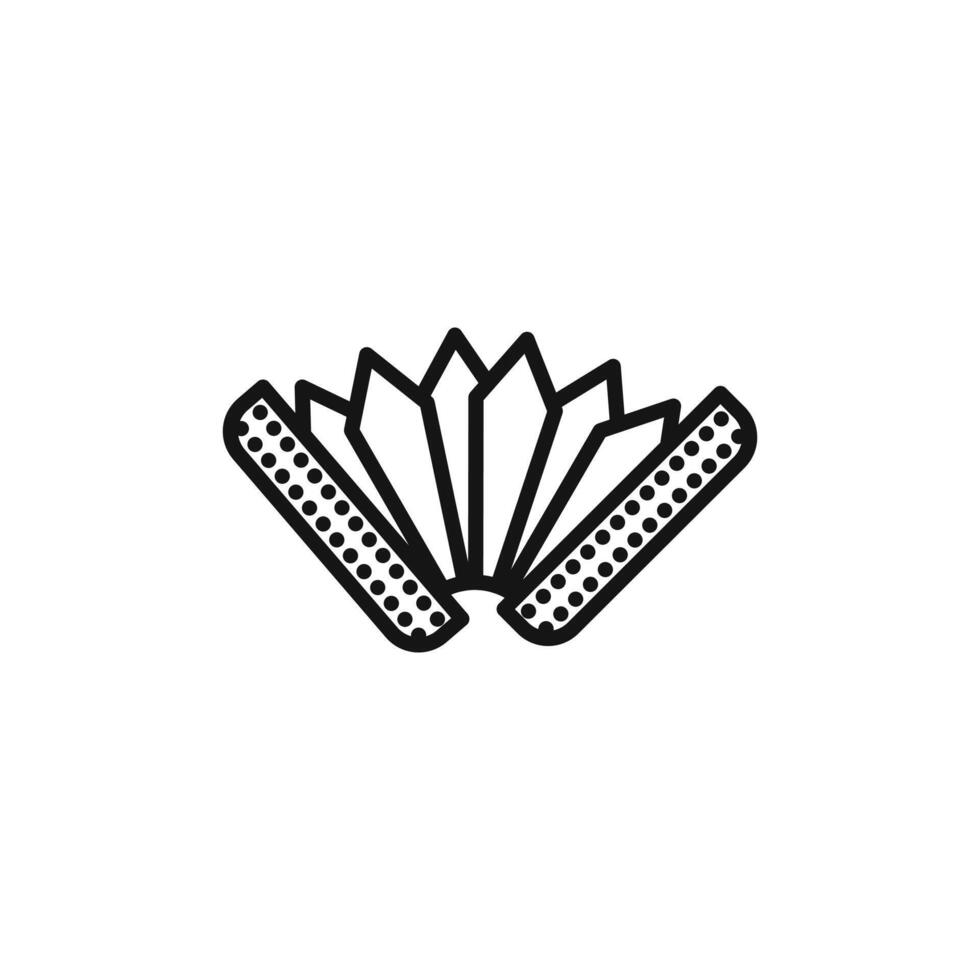 Accordion icon logo sign outline vector
