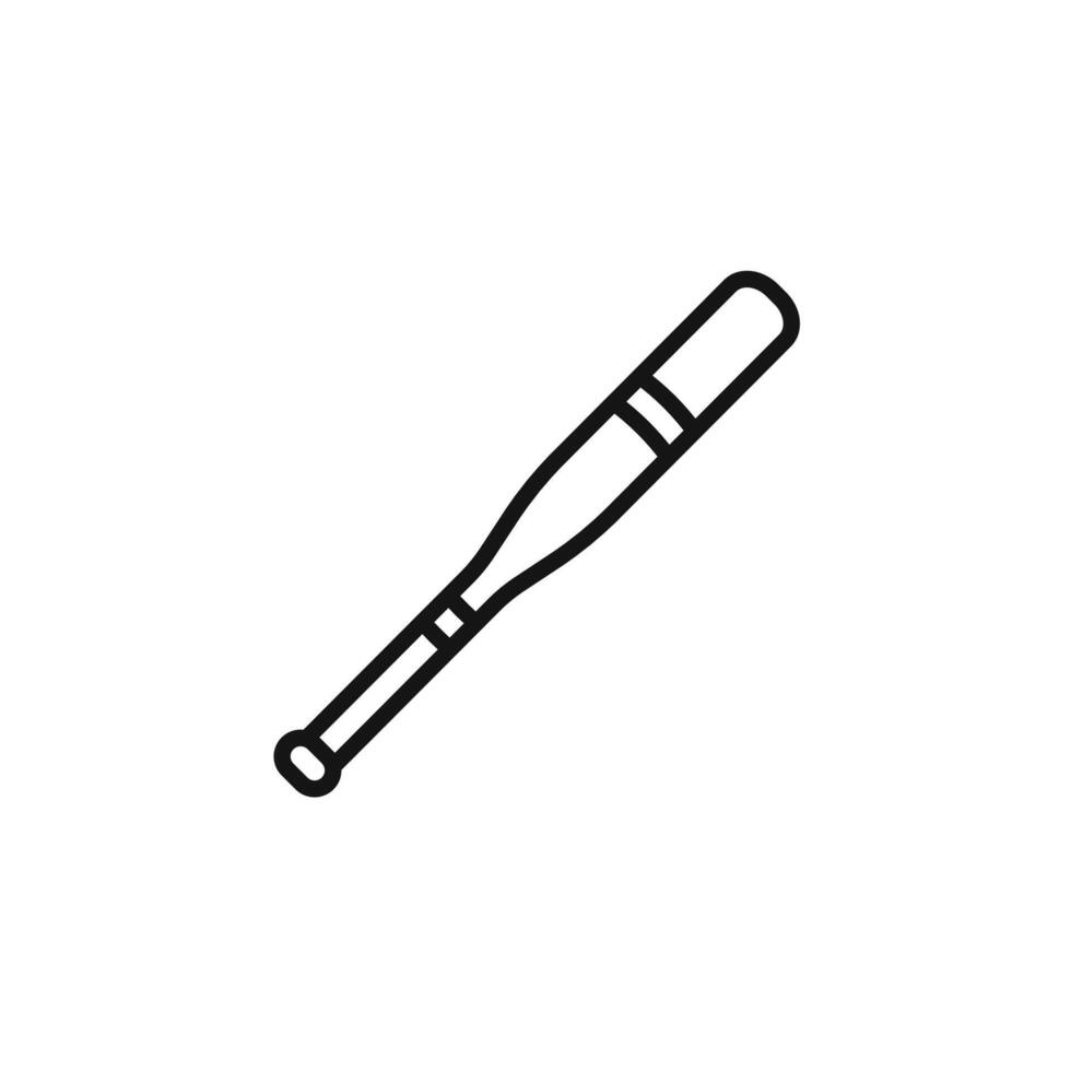 Baseball bat icon logo sign outline vector