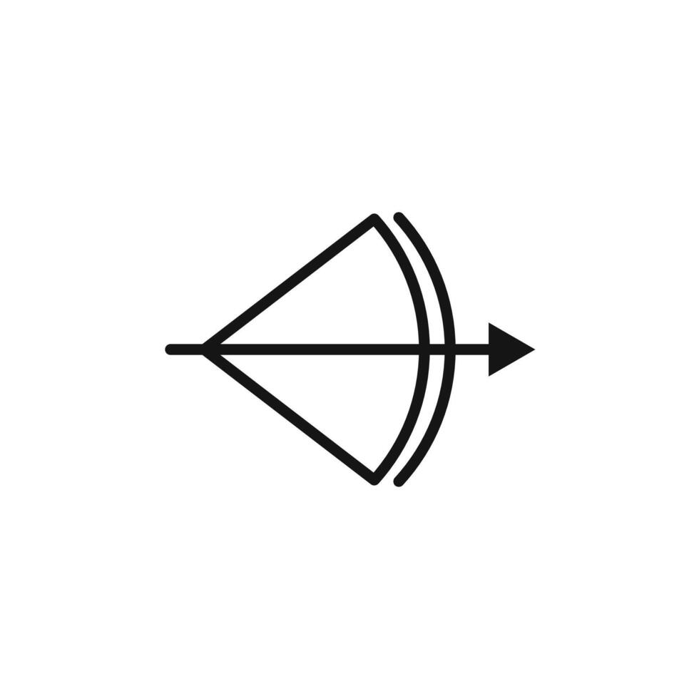 archery icon logo sign outline vector