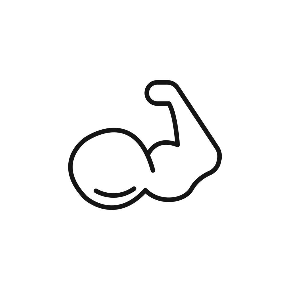 Biceps icon logo sign outline vector
