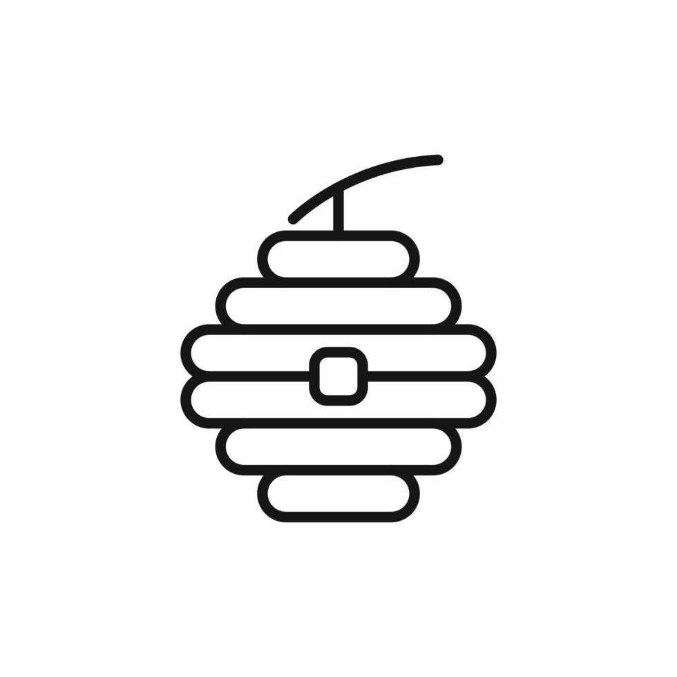 Beehive honeycomb icon logo sign outline vector