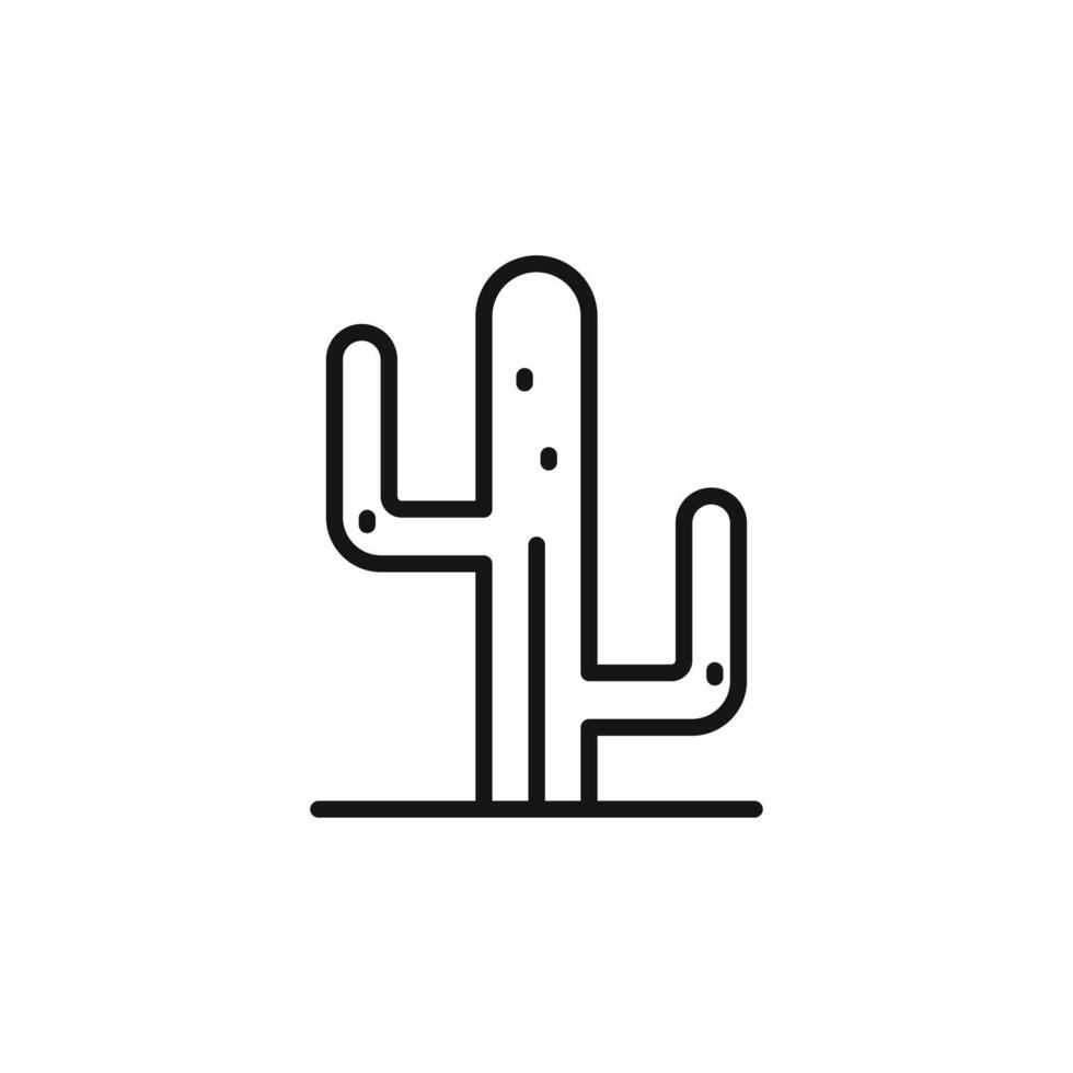 Cactus icon logo sign outline vector