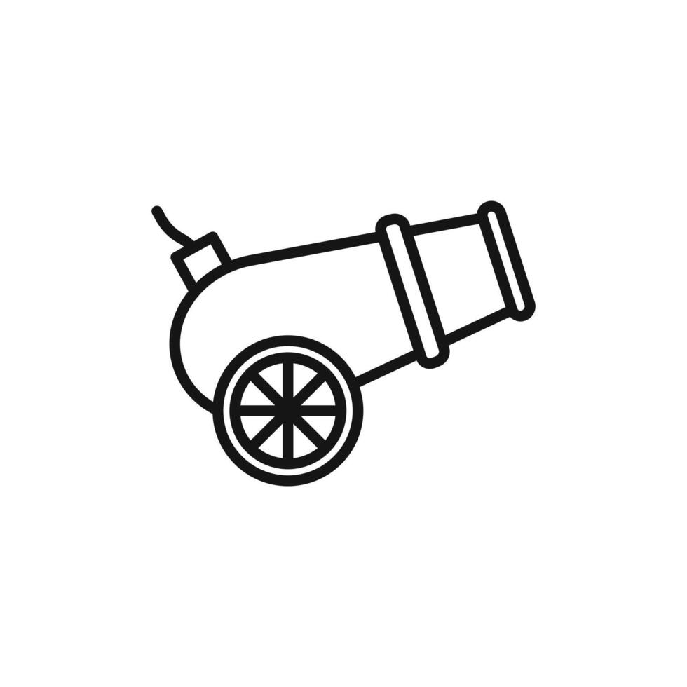 Cannon icon logo sign outline vector
