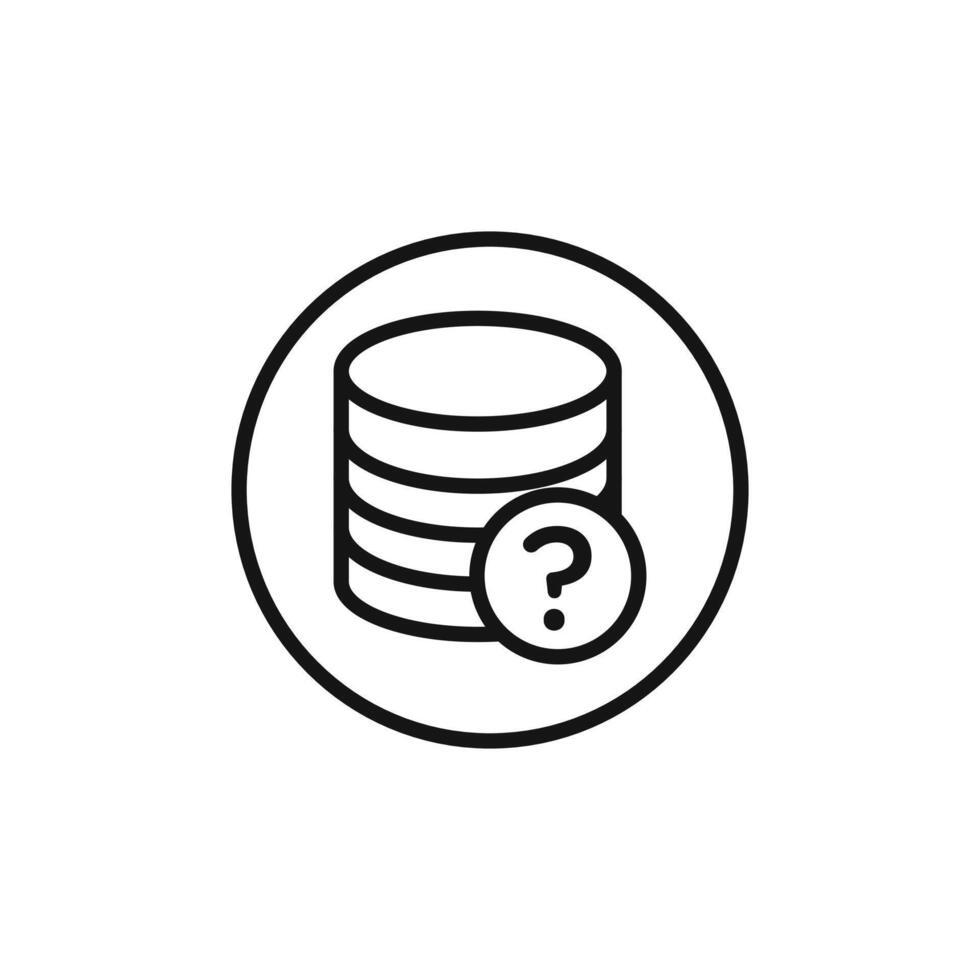 Database query icon logo sign outline vector