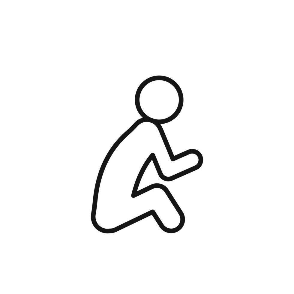 Depression icon logo sign outline vector