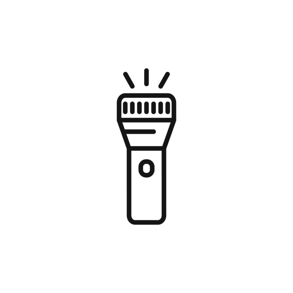 Flashlight torch icon logo sign outline vector