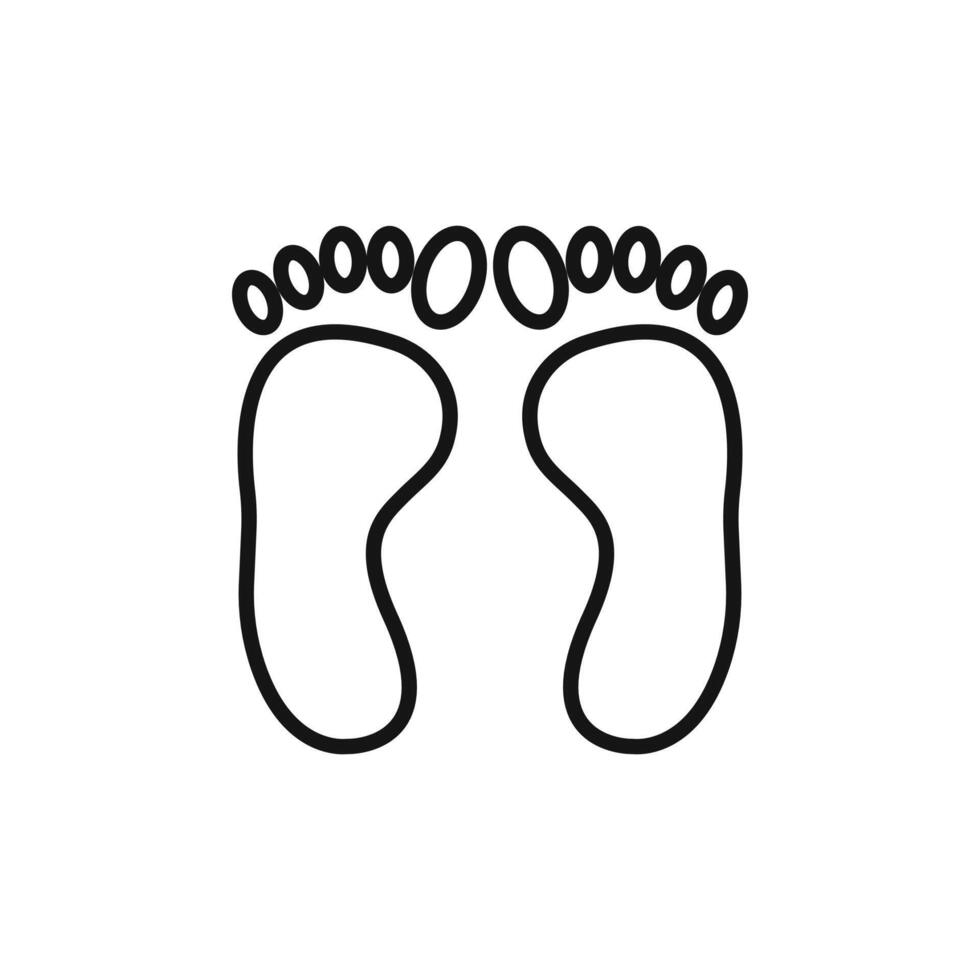 foot icon logo sign outline vector