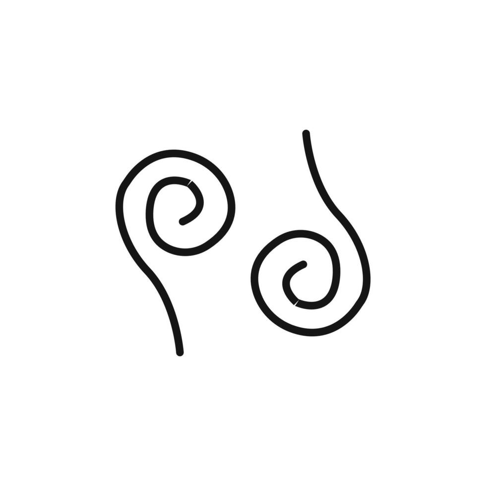 fiddleheads icon logo sign outline vector