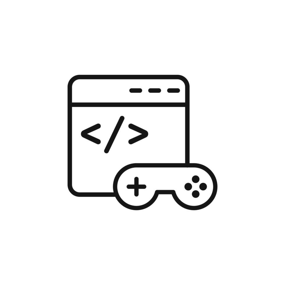 Game developing icon logo sign outline vector