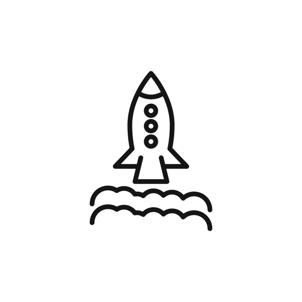 Launch Startup project icon logo sign outline vector