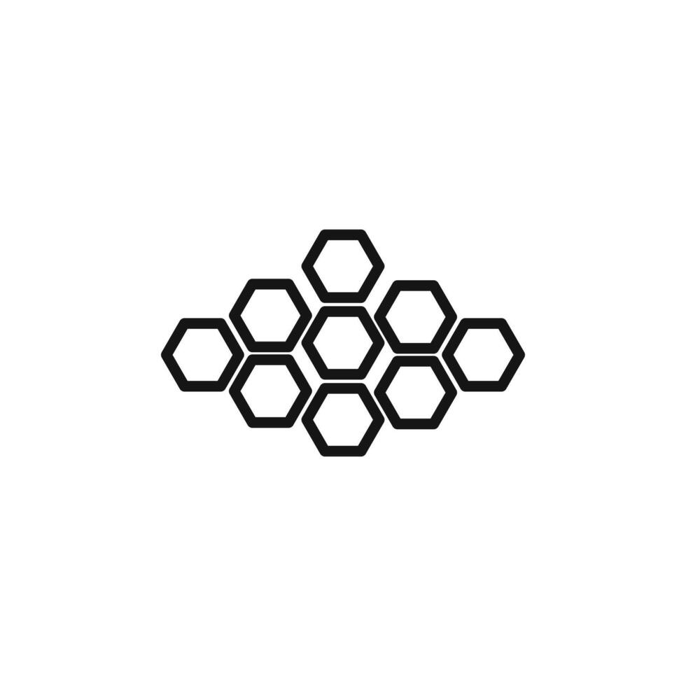 Honeycomb icon logo sign outline vector