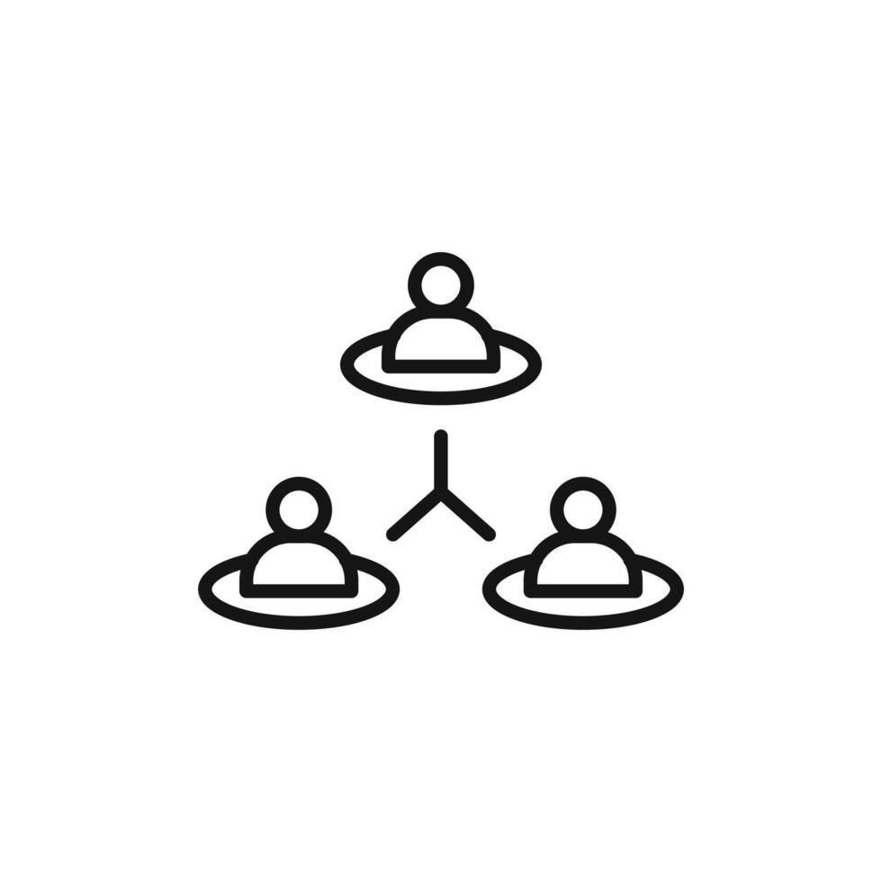 Modern teamwork icon logo sign outline vector