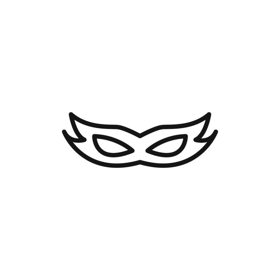 Mask icon logo sign outline vector