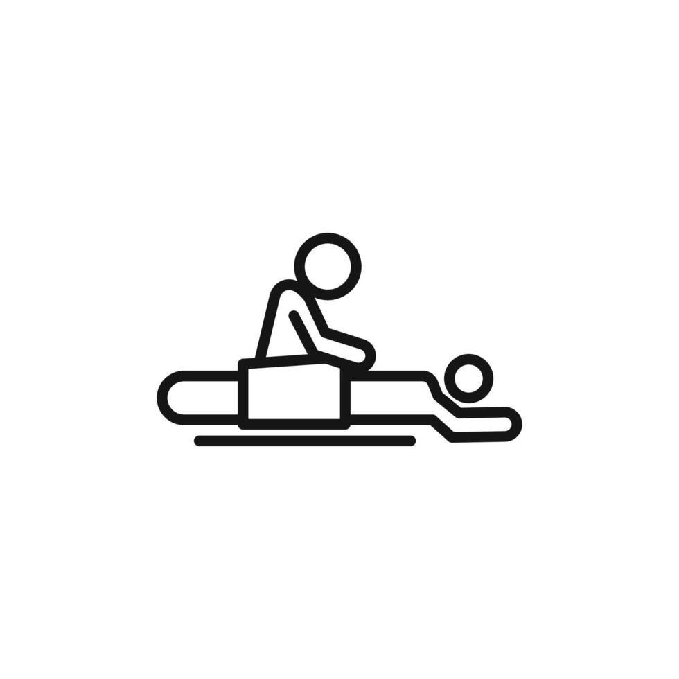massage spa icon logo sign outline vector