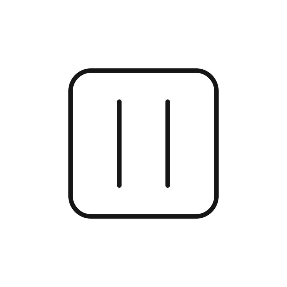 pause icon logo sign outline vector